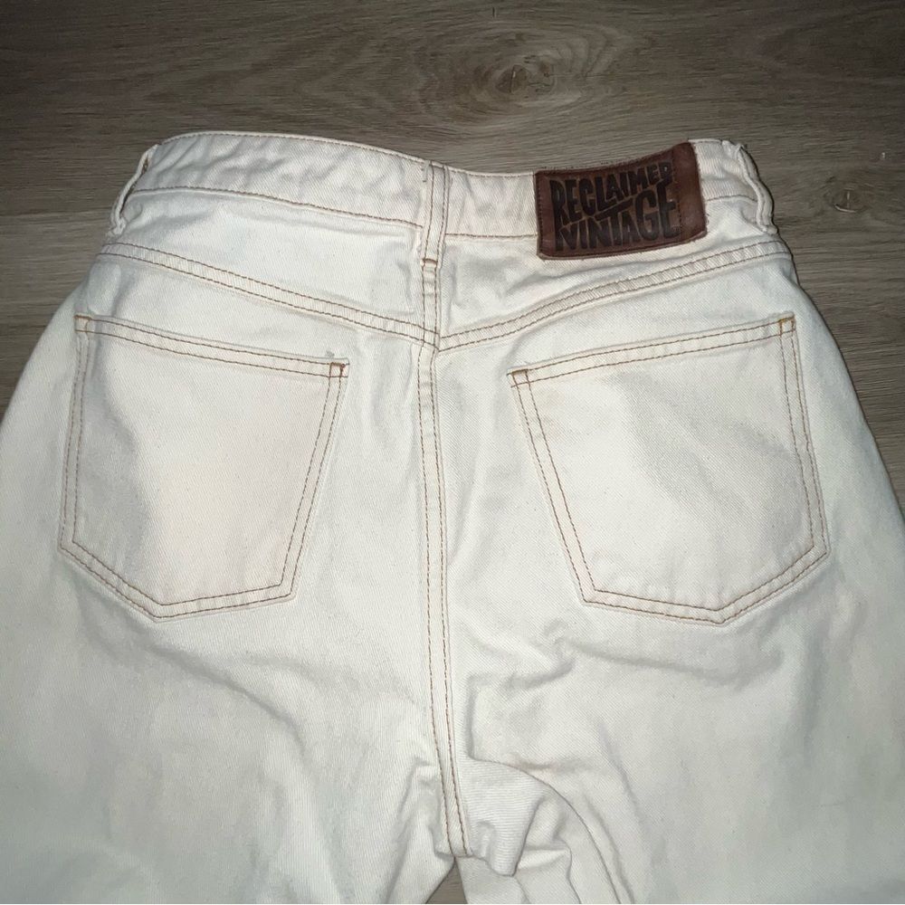 Reclaimed Vintage Cream High Rise Jeans - Picture 8 of 9